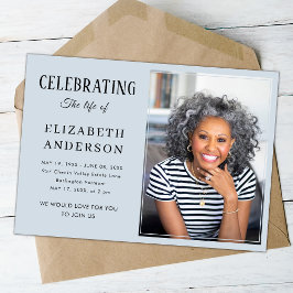 葬儀モダン写真ミニマリストシンプルスクリプト 招待状