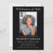 葬儀モダン写真 |生命のお祝い ミニマル 招待状 (正面)