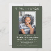 葬儀モダン写真 |生命のお祝い ミニマル 招待状 (正面)