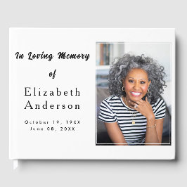 葬儀モダン写真 | Loving Memoryミニマリスト ゲストブック