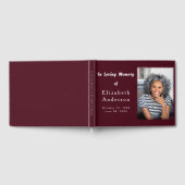 葬儀モダン写真 | Loving Memoryミニマリスト ゲストブック (全面)