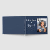 葬儀モダン写真 | Loving Memoryミニマリスト ゲストブック (全面)