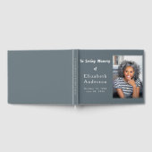 葬儀モダン写真 | Loving Memoryミニマリスト ゲストブック (全面)