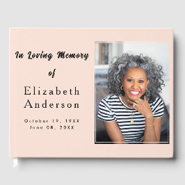 葬儀モダン写真 | Loving Memoryミニマリスト ゲストブック