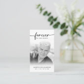 葬儀モダン悔やみや弔慰フォトフォーエバー祈りの言葉カード 名刺 (スタンド正面)