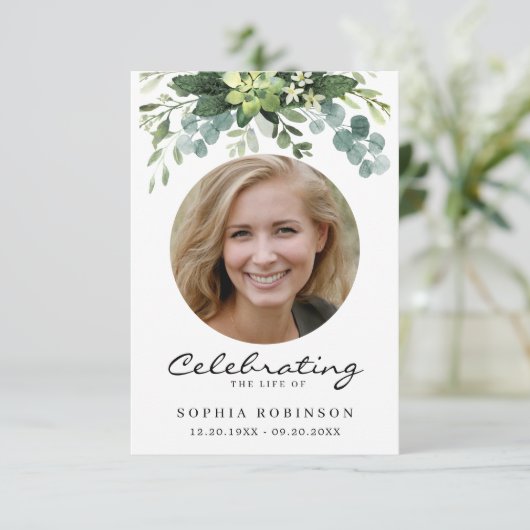 葬儀モダン悔やみや弔慰写真記念カード カード (スタンド正面)