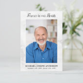 葬儀モダン悔やみや弔慰写真記念祈りの言葉カード (スタンド正面)