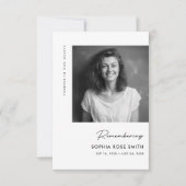 葬儀モダン悔やみや弔慰記念祈りの言葉カード 招待状 (正面)