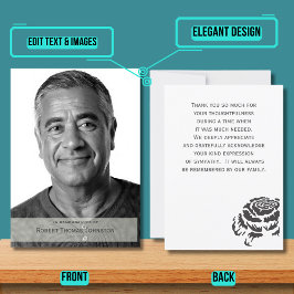 葬儀モダン悔やみや弔慰 サンキューカード