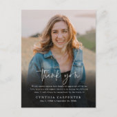 葬儀モダン記念写真ありがとう ポストカード (正面)