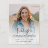 葬儀モダン記念写真ありがとう ポストカード (正面)