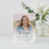 葬儀モダン記念写真ありがとう ポストカード (スタンド正面)