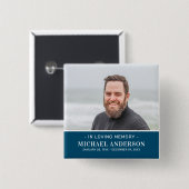 葬儀モダン記念写真追悼ボタン 缶バッジ (正面&裏面)