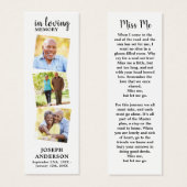 葬儀モダン追悼詩3写真ブックマーク (正面&裏面)