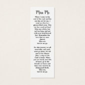 葬儀モダン追悼詩3写真ブックマーク (裏面)