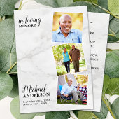 葬儀モダン3写真記念祈りの言葉カード大理石