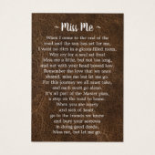 葬儀モダン3写真記念祈りの言葉カード (裏面)