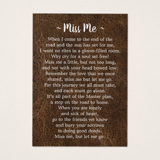 葬儀モダン3写真記念祈りの言葉カード (裏面)