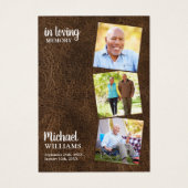 葬儀モダン3写真記念祈りの言葉カード (正面)