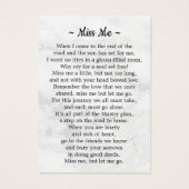 葬儀モダン3写真記念祈りの言葉カード (裏面)