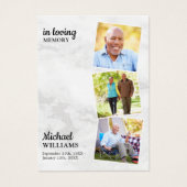 葬儀モダン3写真記念祈りの言葉カード (正面)