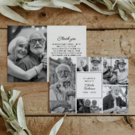 葬儀モダン/メモリアル6-Photo Collage サンキューカード
