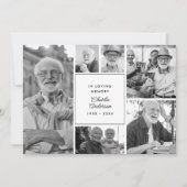 葬儀モダン/メモリアル6-Photo Collage サンキューカード (正面)