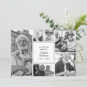葬儀モダン/メモリアル6-Photo Collage サンキューカード (スタンド正面)