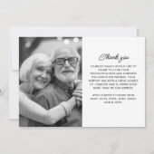 葬儀モダン/メモリアル6-Photo Collage サンキューカード (裏面)