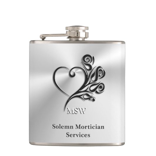 葬儀モルティシアのサービス、ハートとバラ フラスク (正面)