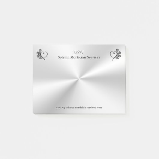 葬儀モルティシアのサービス、ハートとバラ ポストイット (正面)