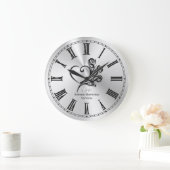 葬儀モルティシアのサービス、ハートとバラ ラージ壁時計 (ホーム)