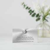 葬儀モルティシアのサービス、ハートとバラ 名刺 (スタンド正面)