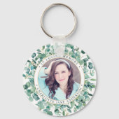 葬儀ユーカリパーソナライズされた記念碑 キーホルダー (裏面)