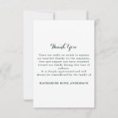 葬儀ユーカリ悔やみや弔慰メモリアル写真 サンキューカード (裏面)