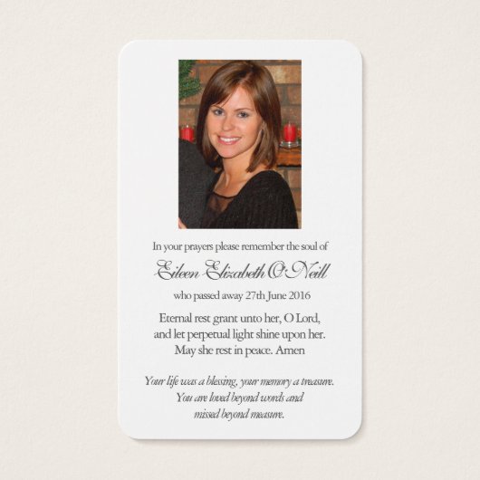 葬儀リバティー記念祈りの言葉共感表 (裏面)