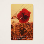 葬儀レッドポピー記念祈りの言葉共感表 (正面)