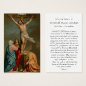 葬儀ロスイエズメモリアル祈りの言葉同情カード (正面&裏面)