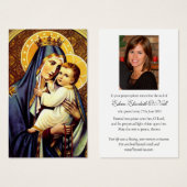 葬儀ロスカマルメモリアル祈りの言葉同情カード (正面&裏面)