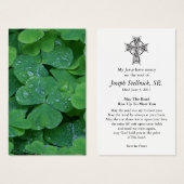 葬儀ロスカムロック祈りの言葉同情カード (正面&裏面)