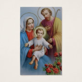 葬儀ロスカリー聖なる家族の祈りの言葉同情カード (正面)