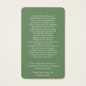 葬儀ロスバラ記念祈りの言葉慰霊カード (裏面)