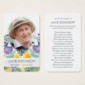 葬儀ロスフローラ写真祈りの言葉共感表 (正面&裏面)