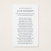 葬儀ロスフローラ写真祈りの言葉共感表 (裏面)