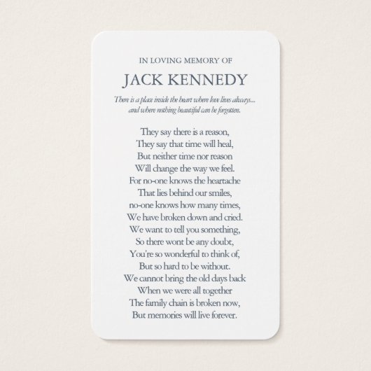 葬儀ロスフローラ写真祈りの言葉共感表 (裏面)