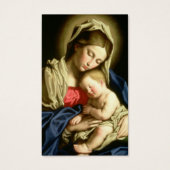 葬儀ロスマドンナと子供の祈りの言葉の同情カード (正面)