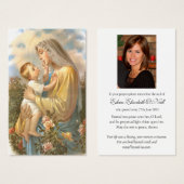 葬儀ロス優しい母祈りの言葉同情カード (正面&裏面)