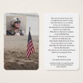 葬儀ロス国旗と写真祈りの言葉の共感表 (正面&裏面)