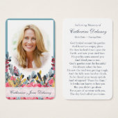 葬儀ロス植物学祈りの言葉同情カード (正面&裏面)