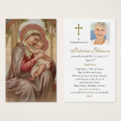 葬儀ロス母マリア祈りの言葉同情カード (正面&裏面)